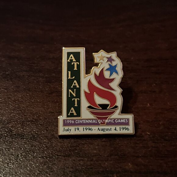 1996 Atlanta Centennial Olympics Lapel Hat Pin - Picture 1 of 3
